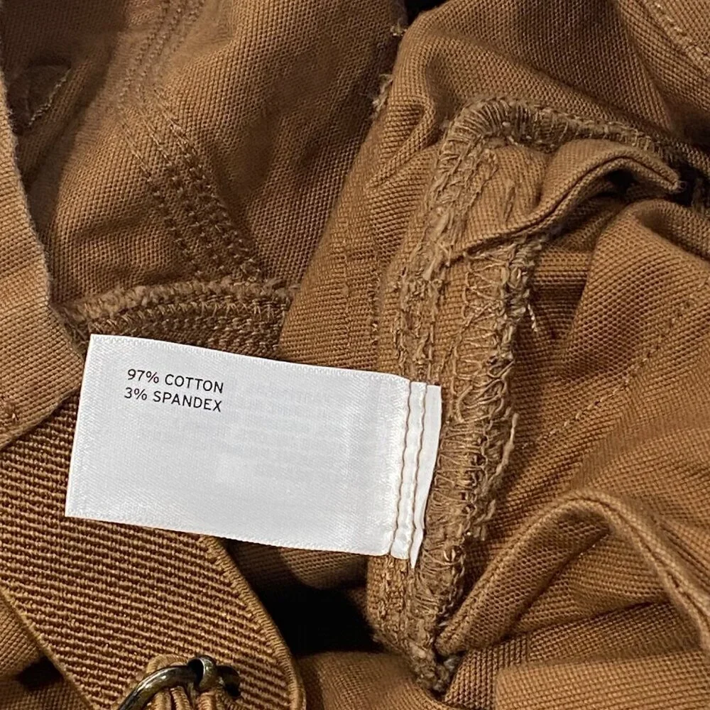 Duluth Trading Co. Kids 3T Brown Overalls Adjustable Straps Cotton Blend Cargo